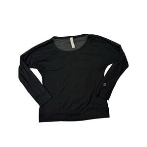 Balance Collection, Black Mesh Back, Long Sleeve Athletic Top, Yoga, Running